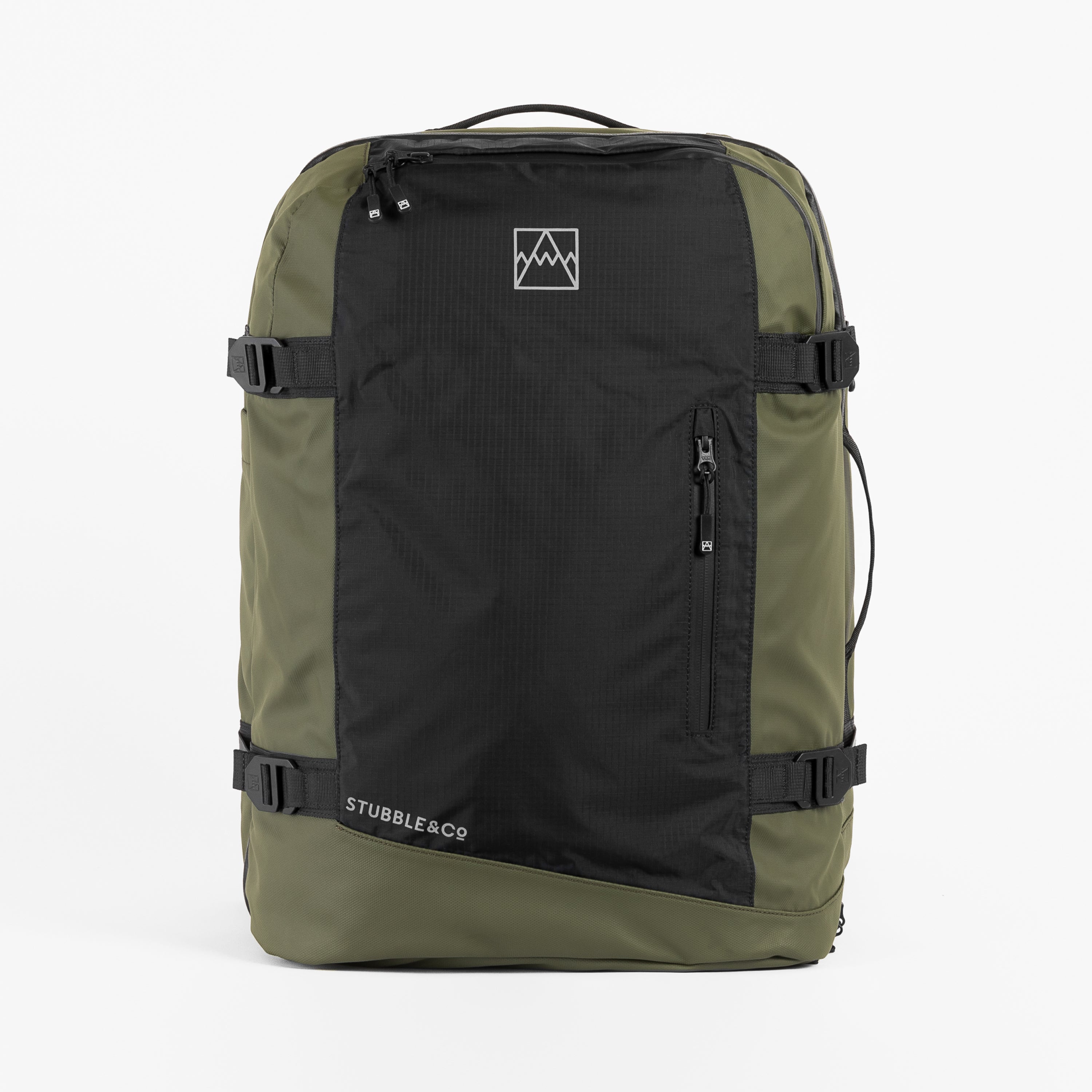 Green and black outlet bag