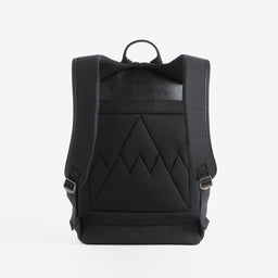 The Commuter Backpack in Black and Gold back view