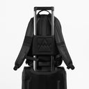 A studio shot of the  trolley sleeve on the Everyday Backpack 15L in All Black