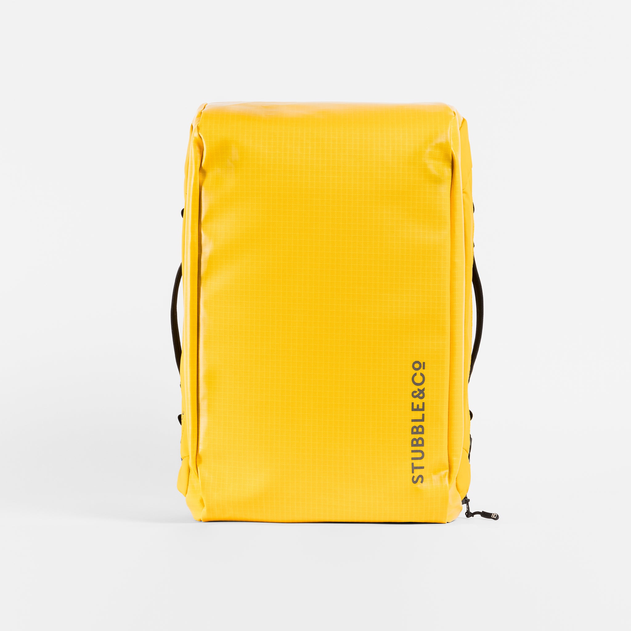 A studio shot of the waterproof base on a Kit Bag 30L in Yellow