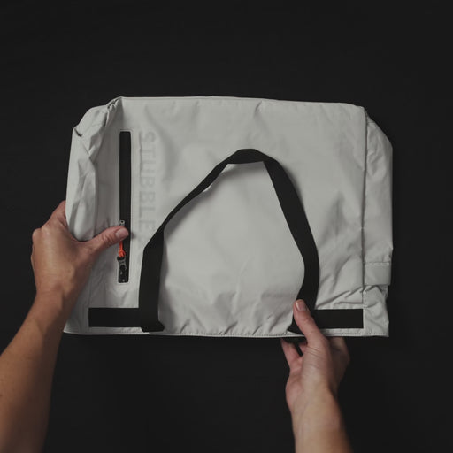 How to pack and fold the Ultra Light Tote packable, which comes in Off White and All Black