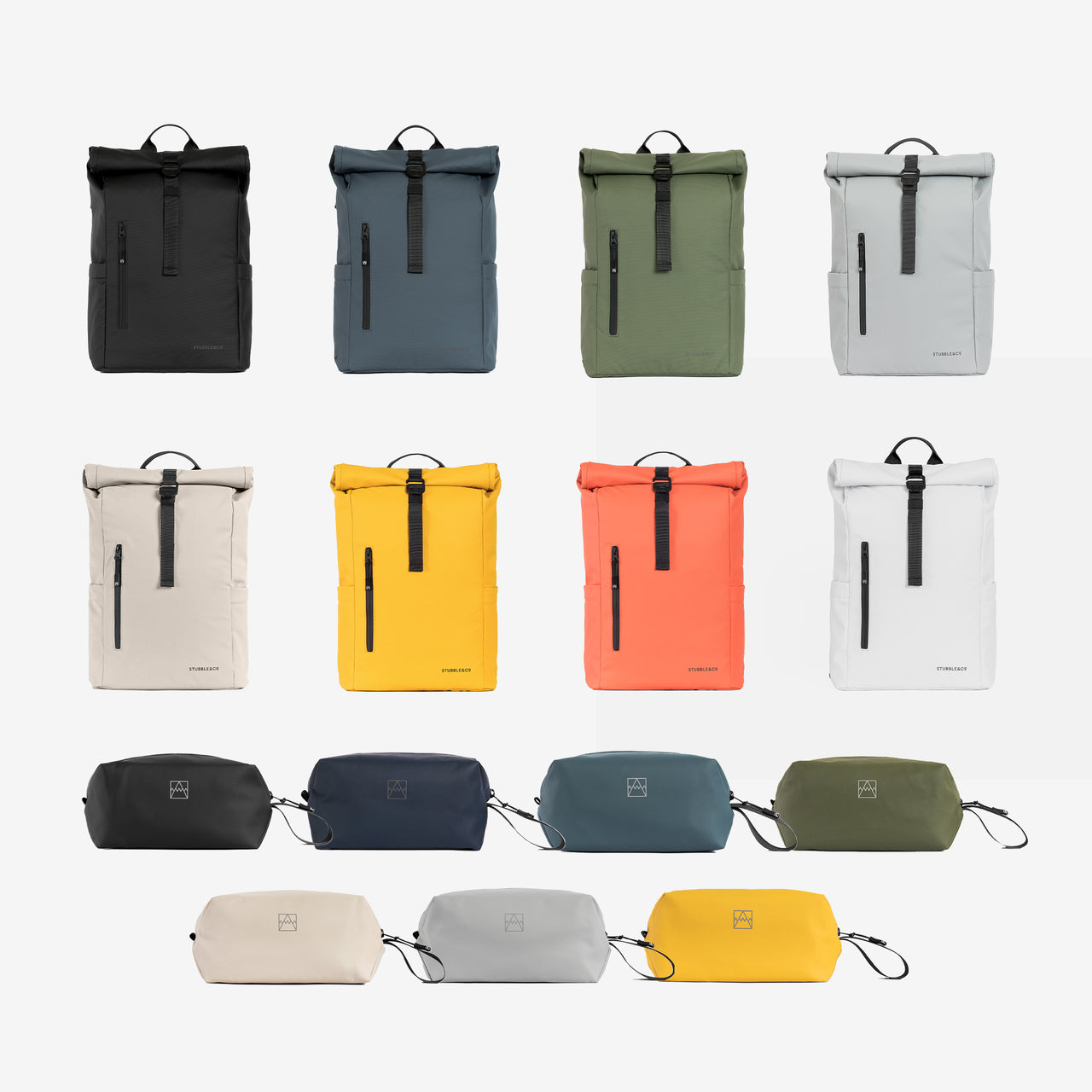 The Roll Top 15L and Wash Bag Bundle collage [All variants]