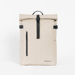 Front view of The Roll Top 20L backpack in Sand